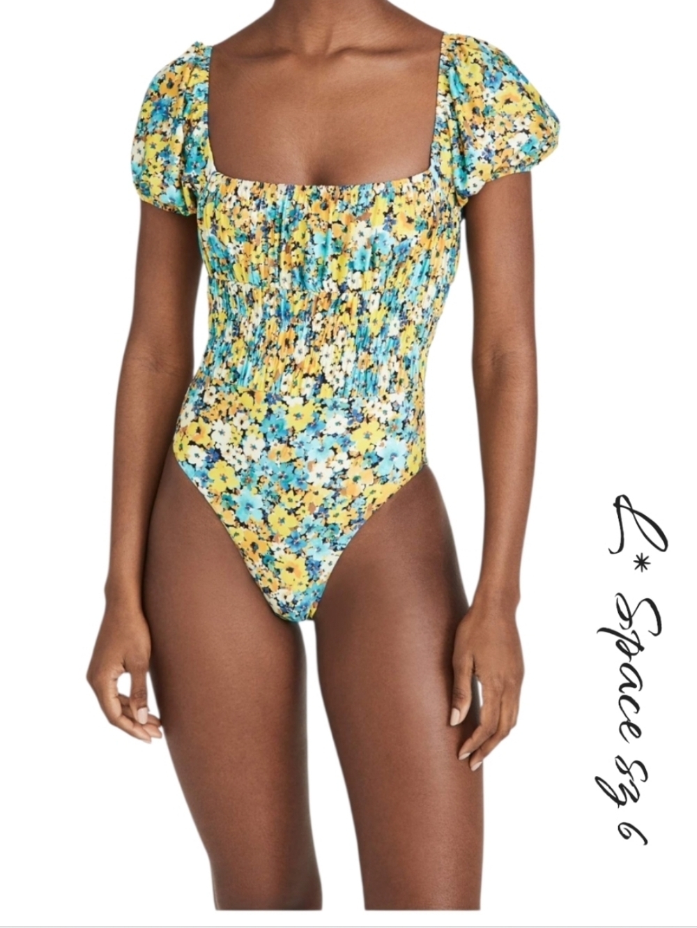 NWT L*Space Marilyn One Piece Swimsuit Daisy Diamond Size 6